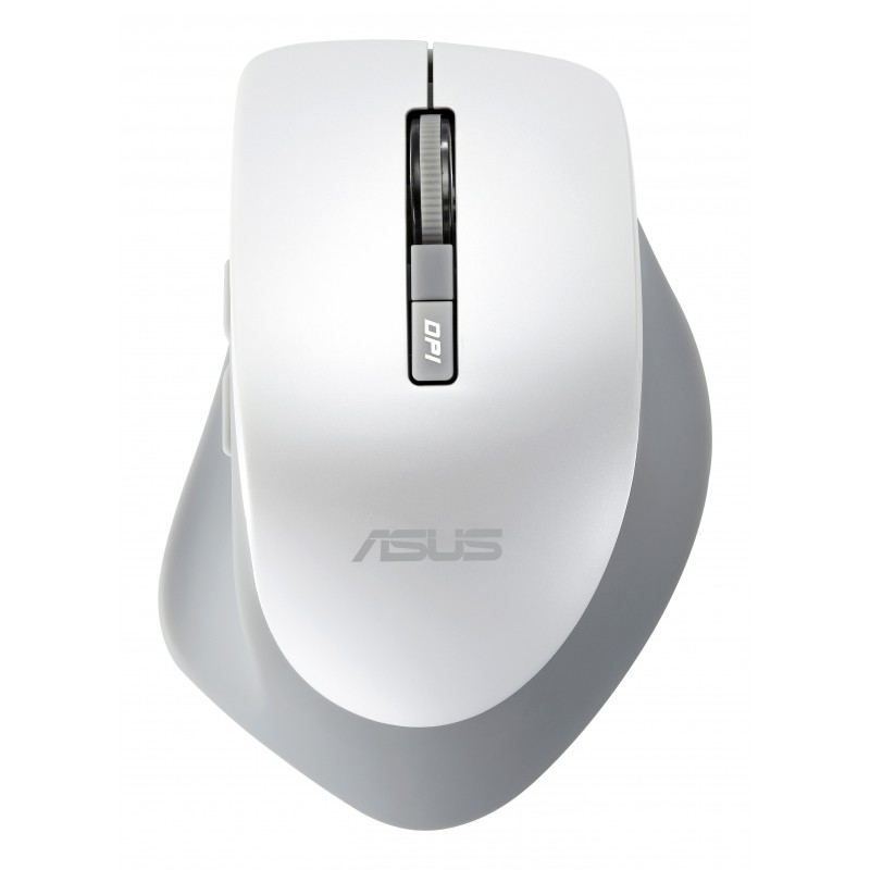 ASUS WT425, Droitier, Optique, RF sans fil, 1600 DPI, Perle, Blanc