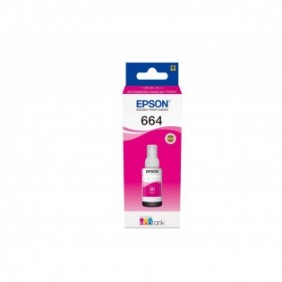 Epson 664 Ecotank Magenta ink bottle, Magenta, Epson, EcoTank L555 EcoTank L355 EcoTank ET-4550 EcoTank ET-4500 EcoTank ET-3600 EcoTank ET-2650 EcoTank..., Gris, 70 ml, Indonésie