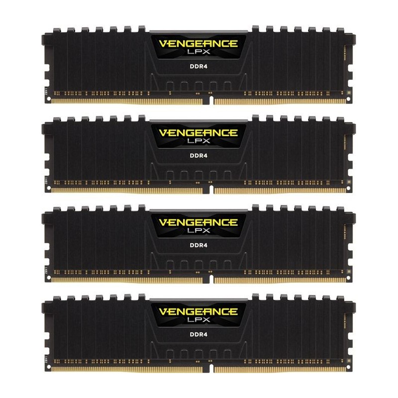 Corsair Vengeance LPX 64GB DDR4-2400, 64 Go, 4 x 16 Go, DDR4, 2400 MHz, 288-pin DIMM, Noir