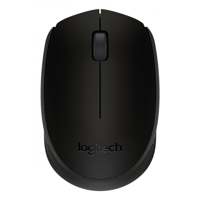 Logitech B170, Ambidextre, Optique, RF sans fil, Noir, Gris