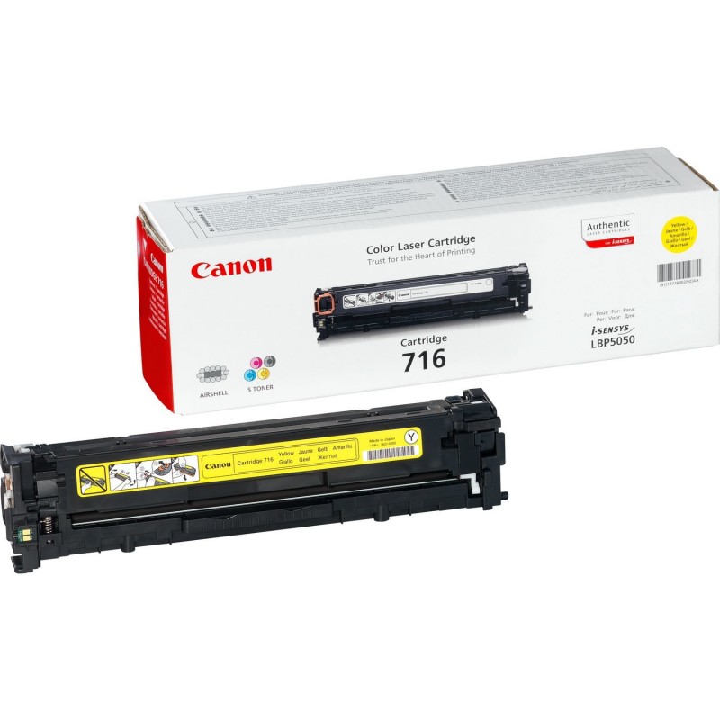 Canon 716 Y, 1500 pages, Jaune, 1 pièce