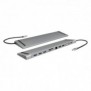 LogiLink UA0373, Avec fil, USB 3.2 Gen 1 3.1 Gen 1 Type-C, 100 W, 3,5 mm, 10,100,1000 Mbits, Aluminium