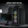Corsair 7000D Airflow, Full Tower, PC, Noir, ATX, EATX, micro ATX, Mini-ITX, Plastique, Acier, Verre trempé, Jouer