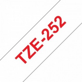 Brother TZE-252, Rouge sur blanc, TZe, Transfert thermique, Chine, 5 année, Brother