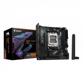 Gigabyte B850I AORUS PRO Carte Mère - Processeurs AMD Ryzen Série 9000, VRM numérique 8+2+1 phases, jusqu'à 8400MHz DDR5 , 1xPCIe 5.0 + 1xPCIe 4.0 M.2, 2.5LAN, WIFI 7, USB 3.2 Gen 2, AMD, Emplacement AM5, AMD Ryzen 7000 Series, AMD Ryzen 8000 Series