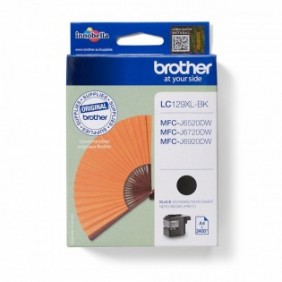 Brother LC129XLBK, Rendement élevé , Noir, 1 pièce, 2400 pages, Paquet unique