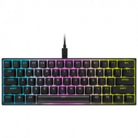 Corsair K65 RGB MINI, 60%, Avec fil, USB, Clavier mécanique, LED RGB, Noir