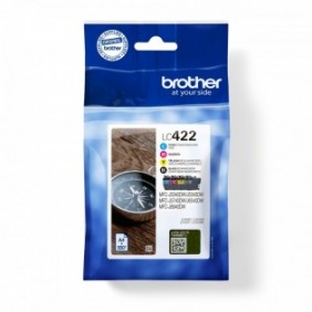 Brother LC422VAL - Pack de cartouches d'encre originales, Noir, Cyan, Magenta, Jaune, 4 pièce, 550 pages, 550 pages, Multi pack