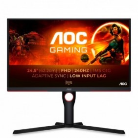 AOC G3 25G3ZMBK, 62,2 cm 24.5", 1920 x 1080 pixels, Full HD, 1 ms, Noir, Rouge