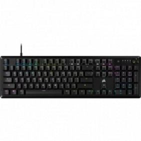 Corsair K70, Taille réelle 100 %, Avec fil, USB, Clavier mécanique, Noir