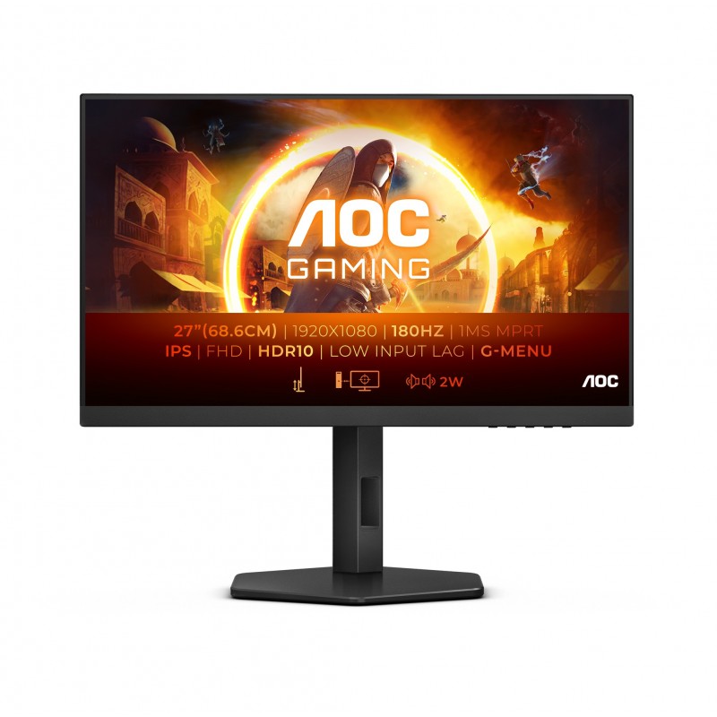 AOC G4 27G4X, 68,6 cm 27", 1920 x 1080 pixels, Full HD, LED, 1 ms, Noir