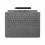 Microsoft Surface Pro Keyboard + Slim Pen, QWERTY, Pavé tactile, Microsoft, Surface Pro 11 Surface Pro 10 Surface Pro 9 Surface Pro 8, Platine, Alcantara