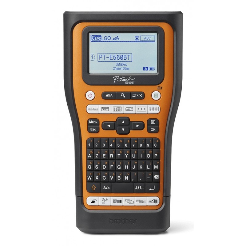 Brother PT-E560BTVP, QWERTZ, HSETZe, Transfert thermique, 180 x 180 DPI, 20 mmsec, Avec fil &sans fil