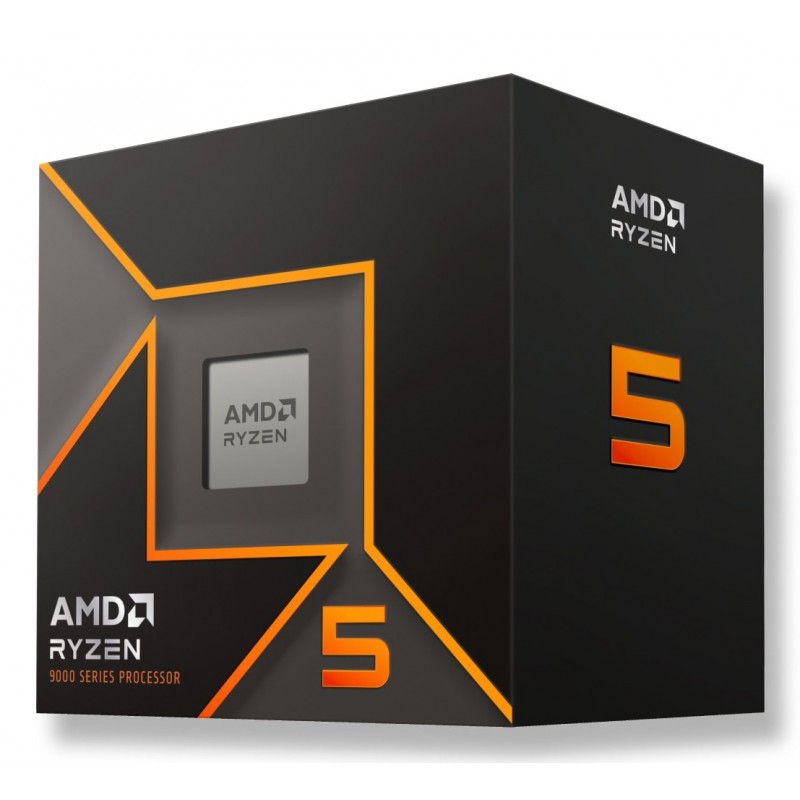 AMD Ryzen 5 9600, AMD Ryzen™ 5, Emplacement AM5, 4 nm, Boîte, AMD, 3,8 GHz