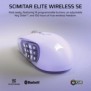 Corsair SCIMITAR ELITE WIRELESS SE, Droitier, Optique, RF sans fil + Bluetooth, 33000 DPI, 1 ms, Blanc