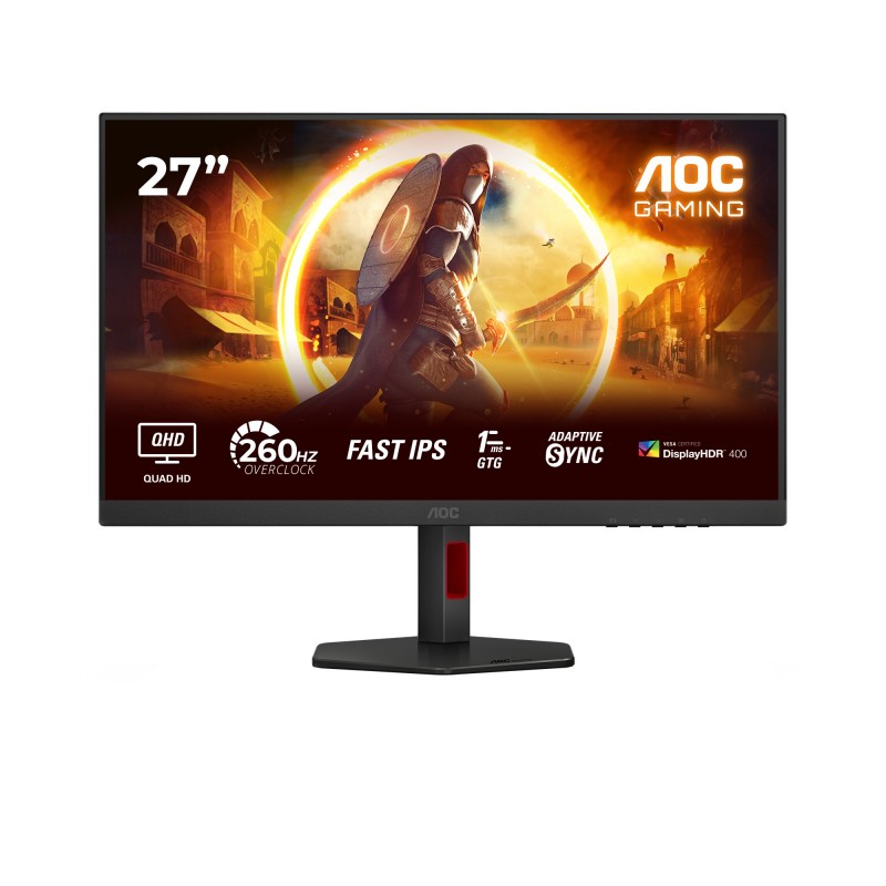 AOC G4 Q27G4ZR, 68,6 cm 27", 2560 x 1440 pixels, Quad HD, LED, 1 ms, Noir, Rouge