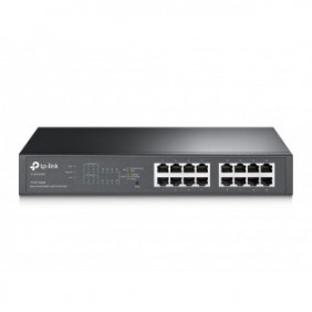 TP-LINK TL-SG1016PE, Géré, L2, Gigabit Ethernet 101001000, Connexion Ethernet, supportant l'alimentation via ce port , Grille de montage, 1U