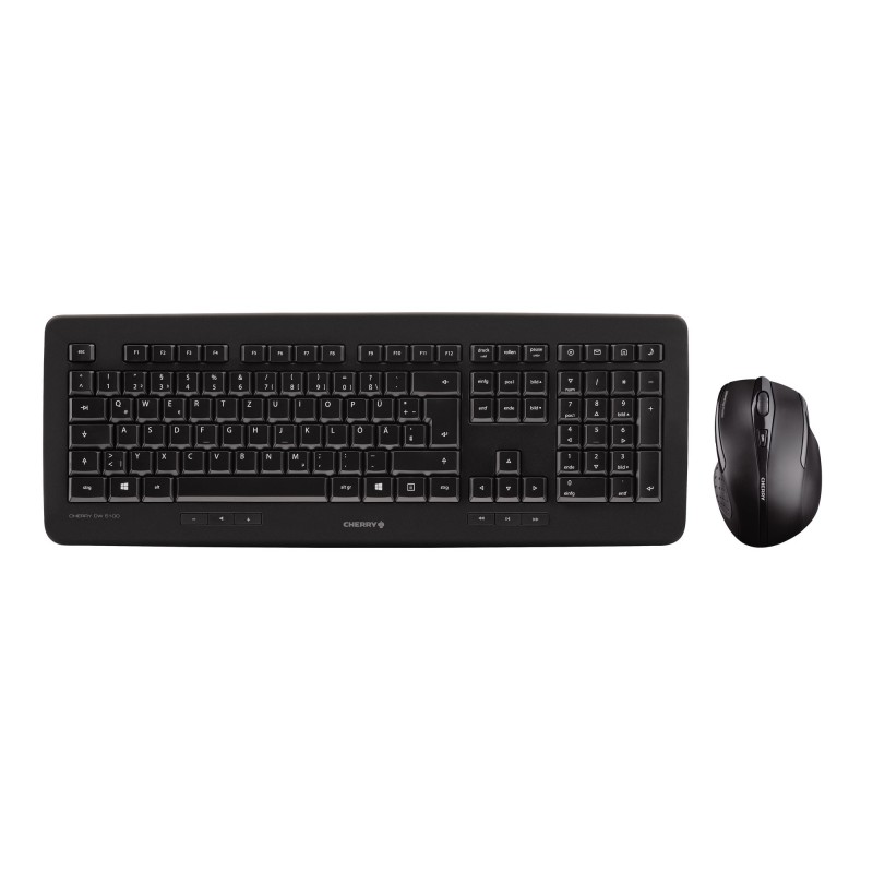 Cherry DW 5100, Taille réelle 100 %, Sans fil, RF sans fil, Noir, Souris incluse