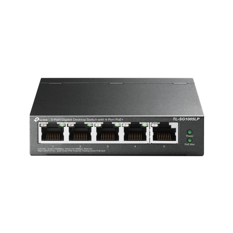 TP-LINK TL-SG1005LP, Non-géré, Gigabit Ethernet 101001000, Connexion Ethernet, supportant l'alimentation via ce port , Montage mural