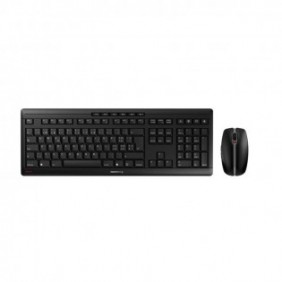 Cherry Stream Desktop, Taille réelle 100 %, Sans fil, RF sans fil, QWERTZ, Noir, Souris incluse
