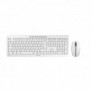 Cherry Stream Desktop, Taille réelle 100 %, Sans fil, RF sans fil, QWERTZ, Blanc, Souris incluse