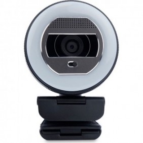 TERRA Webcam Halo mit LED-Lichtkranz C1868pro Full-HD Auto Focus Stereo