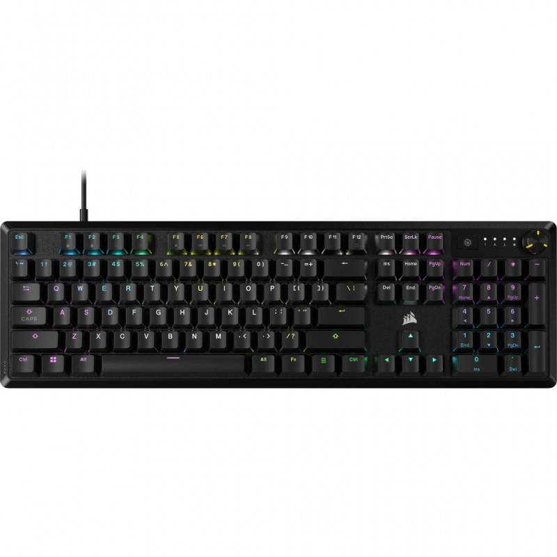 Corsair K70, Taille réelle 100 %, Avec fil, USB, Clavier mécanique, Noir