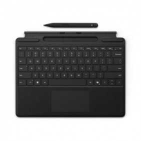 Microsoft Surface Pro Keyboard + Slim Pen, QWERTY, Pavé tactile, Microsoft, Surface Pro 11 Surface Pro 10 Surface Pro 9 Surface Pro 8, Noir, Alcantara