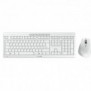 Cherry STREAM DESKTOP COMFORT, Sans fil, RF sans fil, Commutateur de touche « ciseaux », QWERTZ, Blanc, Souris incluse