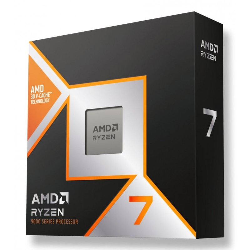 AMD Ryzen 7 9800X3D, AMD Ryzen™ 7, Emplacement AM5, Boîte, AMD, 9800X3D, 4,7 GHz