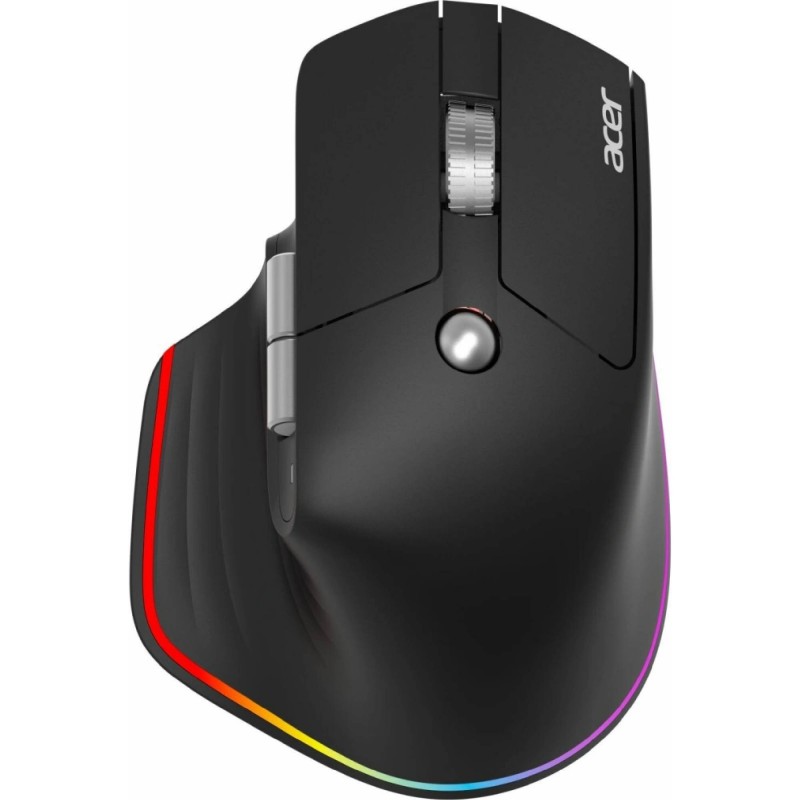 Acer Easy Fit Mouse - Retail pack, Droitier, RF sans fil + Bluetooth, 4000 DPI, Noir