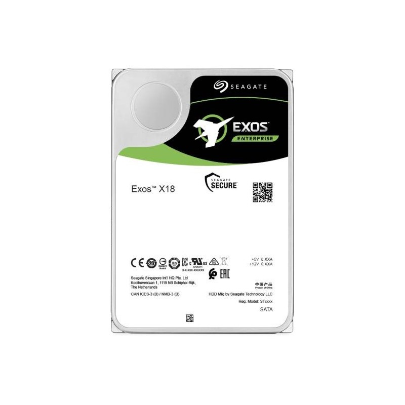 Seagate Exos X18, 16 To, 7200 trmin, 256 Mo, 3.5", SAS