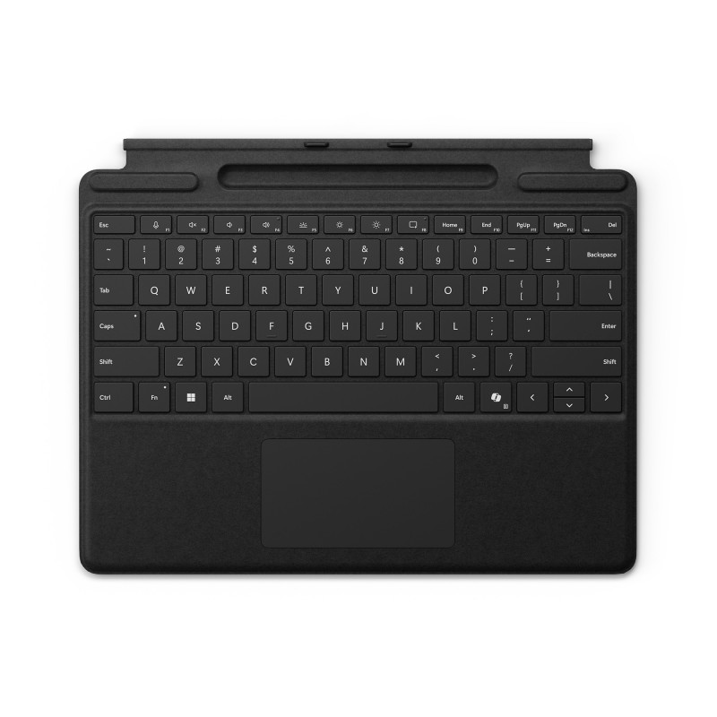 Microsoft Surface Pro KB w PenStor, QWERTY, Néerlandais, Polonais, Pavé tactile, Microsoft, Surface Pro 11 Surface Pro 10 Surface Pro 9 Surface Pro 8, Noir