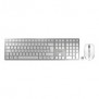 Cherry DW 9100 SLIM, Sans fil, RF sans fil + Bluetooth, QWERTZ, Argent, Souris incluse