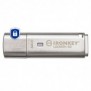 Kingston IronKey 64 Go IKLP50 AES USB, w256bit Encryption, 64 Go, USB Type-A, 3.2 Gen 1 3.1 Gen 1, 145 Mos, Casquette, Argent