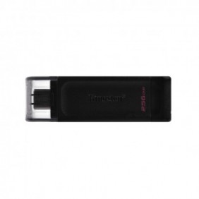 Kingston DataTraveler 256Go USB-C 3.2 Gen 1 70, 256 Go, USB Type-C, 3.2 Gen 1 3.1 Gen 1, Casquette, 7 g, Noir