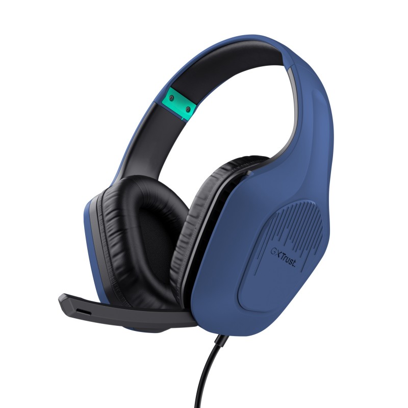 Trust GXT 415B Zirox, Avec fil, Jouer, 20 - 20000 Hz, 253 g, Casque, Bleu