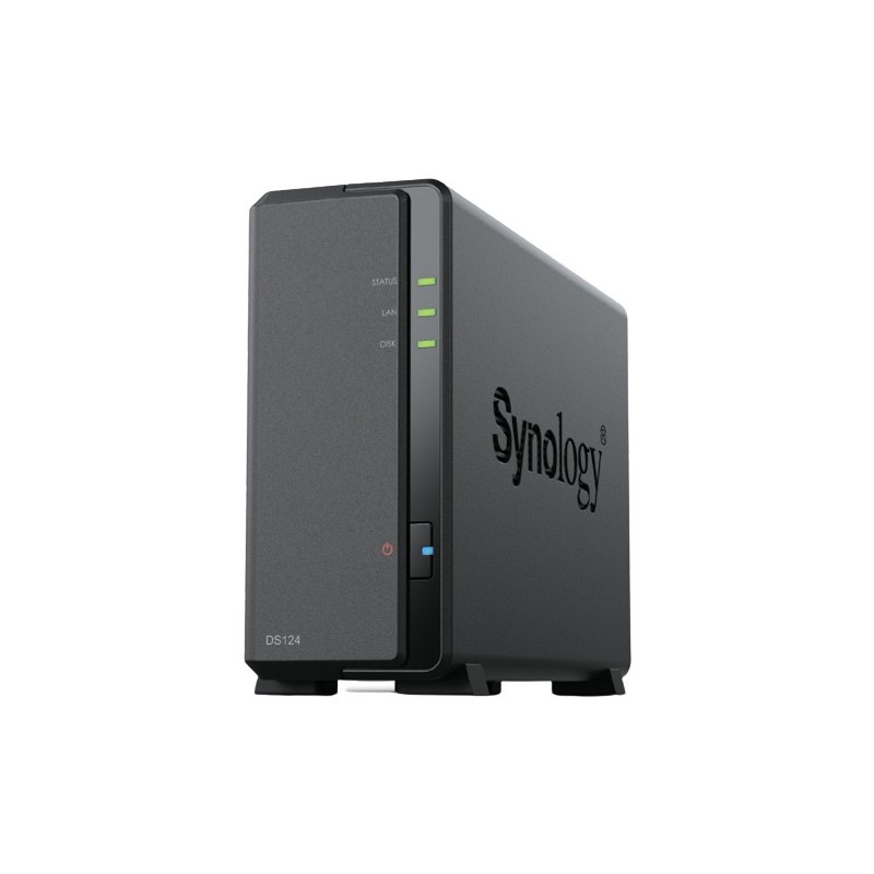 Synology DiskStation DS124, NAS, Bureau, Realtek, RTD1619B, 1 Go, DDR4