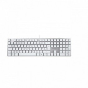 Cherry KC 200 MX, Taille réelle 100 %, Avec fil, USB, Clavier mécanique, QWERTZ, Argent, Blanc