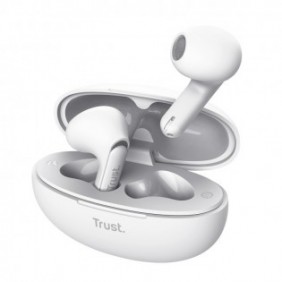 Trust Yavi, True Wireless Stereo , 20 - 20000 Hz, AppelsMusique, 36 g, Casque, Blanc
