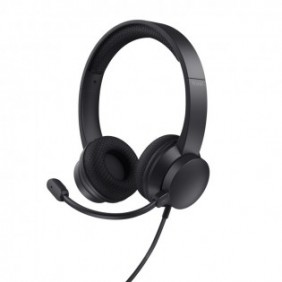 Trust HS-260, Avec fil, BureauCentre d'appels, Casque, Noir