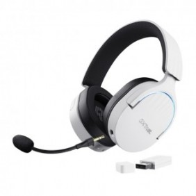 Trust GXT 491W FAYZO, Avec fil &sans fil, Jouer, 20 - 20000 Hz, 290 g, Casque, Noir, Blanc