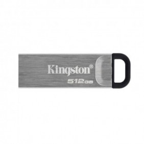 Kingston DataTraveler Clé USB Kyson 512 Go, 512 Go, USB Type-A, 3.2 Gen 1 3.1 Gen 1, 200 Mos, Sans capuchon, Argent