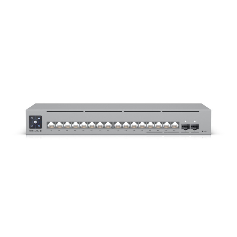 Ubiquiti Pro Max 16 PoE, Géré, L3, Gigabit Ethernet 101001000, Connexion Ethernet, supportant l'alimentation via ce port , Grille de montage