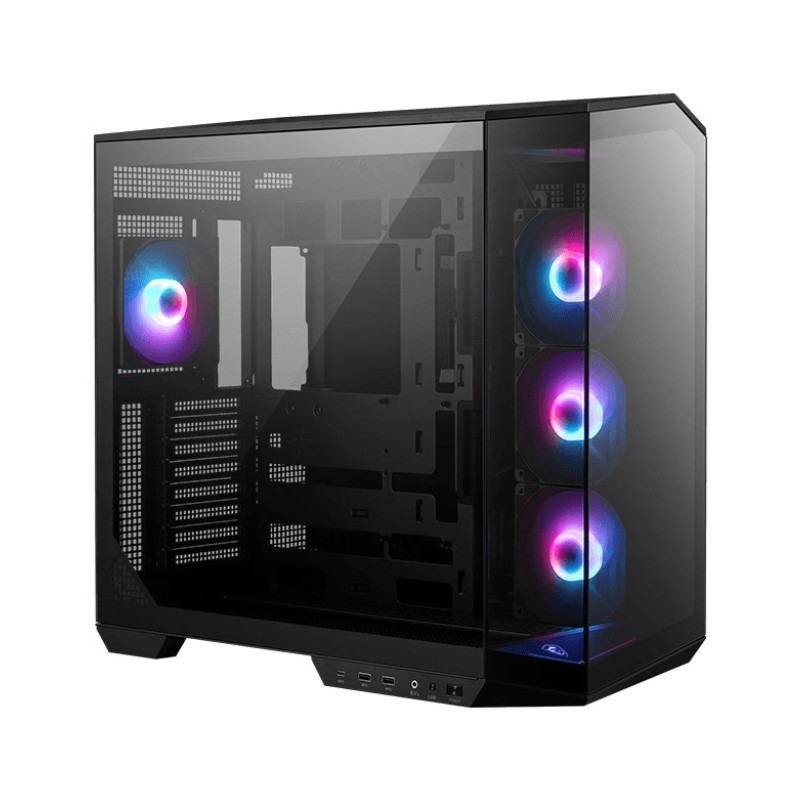 MSI MAG Pano 100R PZ, Midi Tower, PC, Noir, ATX, micro ATX, Mini-ATX, Verre trempé, Jouer