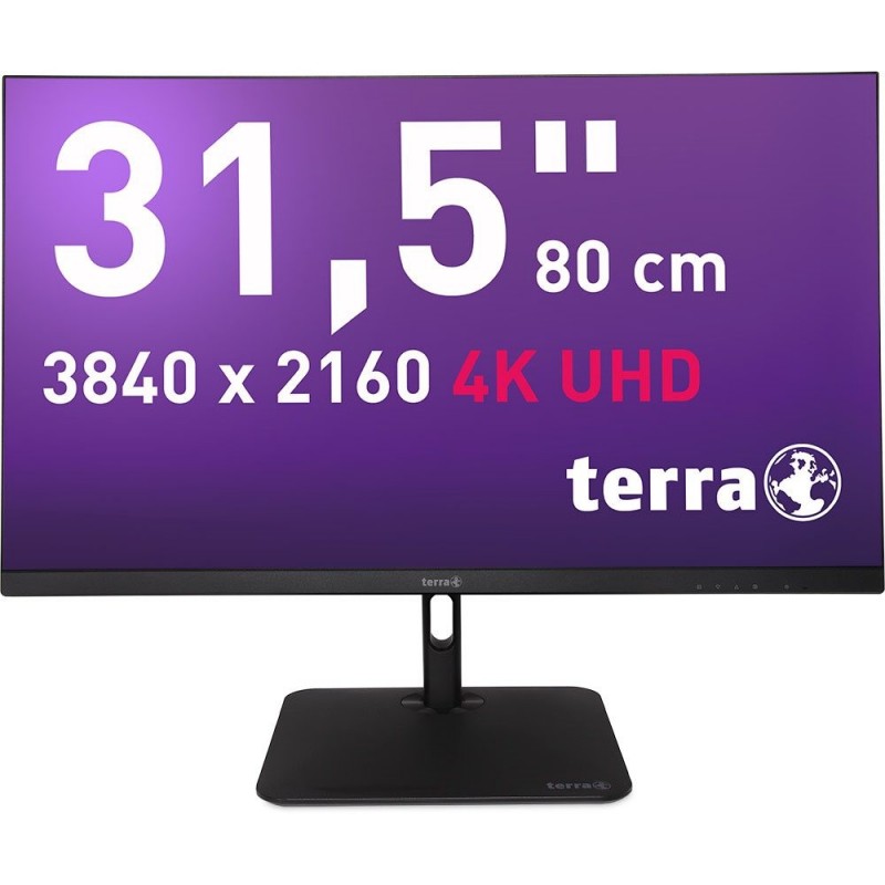 TERRA 3030234, 80 cm 31.5", 3840 x 2160 pixels, 4K Ultra HD, LCD, 5 ms, Noir