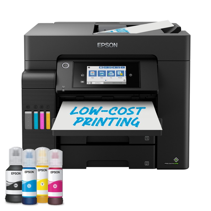 Epson EcoTank ET-5805, Jet d'encre, Impression couleur, 4800 x 2400 DPI, A4, Impression directe, Noir