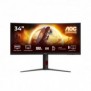 AOC G4 CU34G4, 86,4 cm 34", 3440 x 1440 pixels, Wide Quad HD, LED, 1 ms, Noir, Rouge