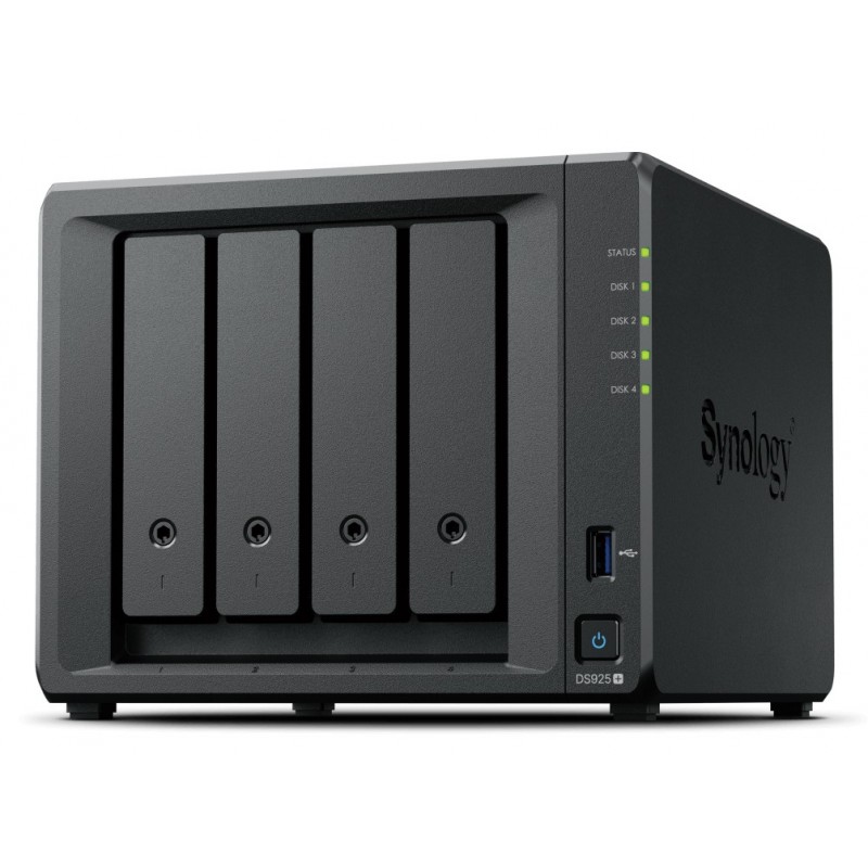Synology DiskStation DS925+, NAS, Ryzen Embedded, V1500B, 4 Go, DDR4, 0 To