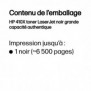 HP 410X toner LaserJet noir grande capacité authentique, 6500 pages, Noir, 1 pièce